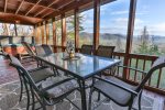 Mountain views to please the eye while you dine
